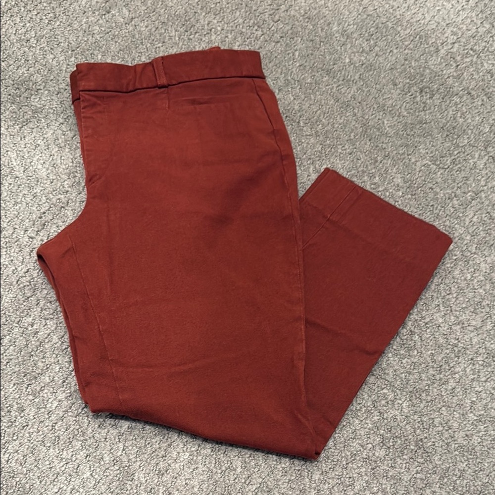 Banana Republic - Sloan Crop Chinos Flat Front Cotton Blend Dress Pants
